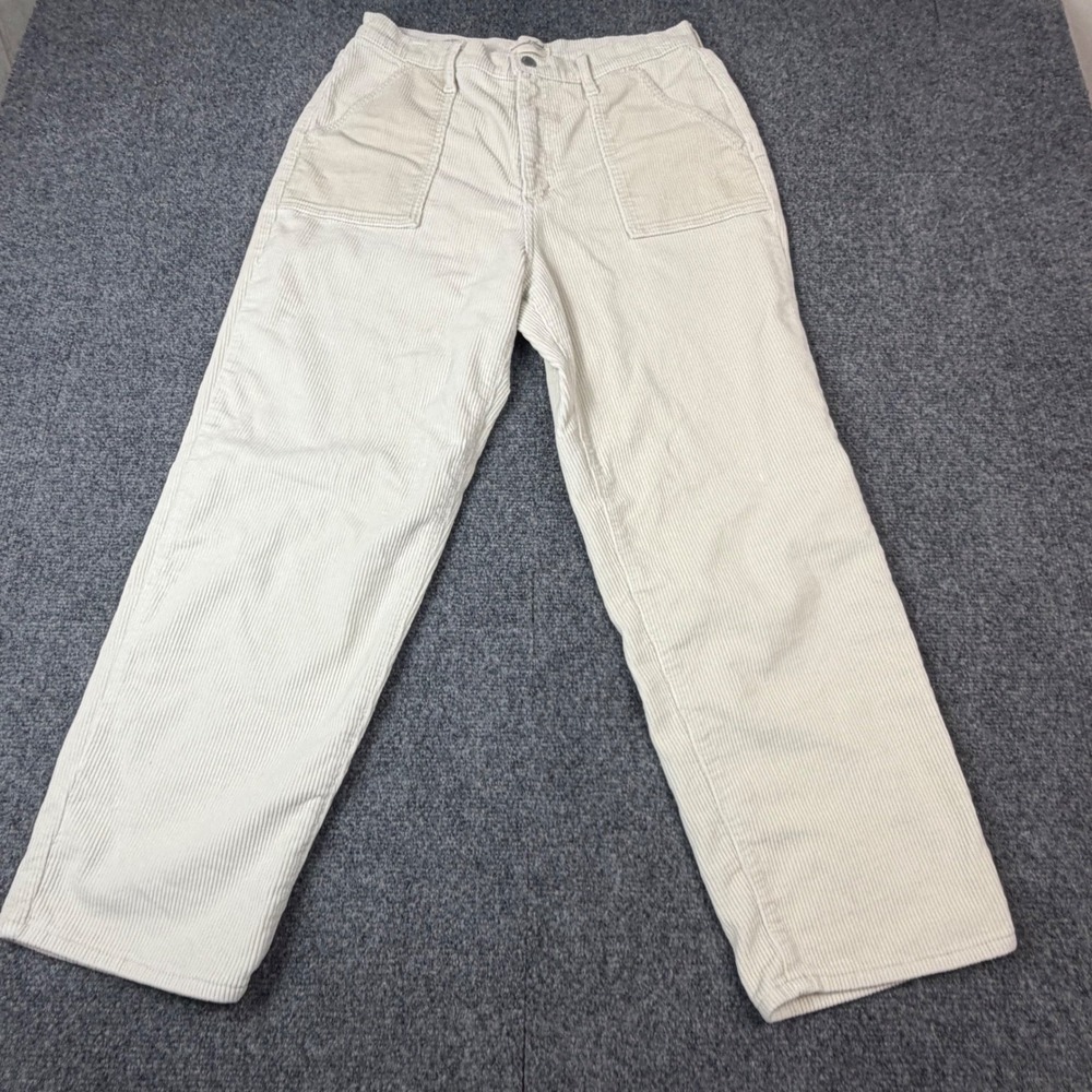Universal Thread‎ Vintage Straight Corduroy Pants Cream Off-White Size 12/31R